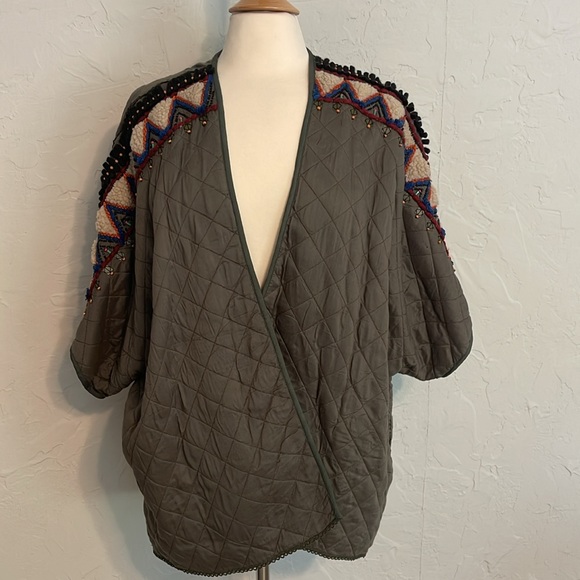 Brand New and Unique bl^nk UK Quilted Jacket from Anthro - Picture 3 of 12